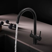 Смеситель Am.Pm Func F8F07722, для кухонной мойки, с каналом питьевой воды, черный