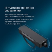 Смеситель Am.Pm Func F8F10522 для ванны и душа, с полкой, черный матовый
