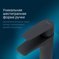 Смеситель Am.Pm Gem F90A02122 для раковины, без донного клапана, черный