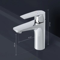 Смеситель Am.Pm Gem F90A82100 для раковины, с донным клапаном, хром