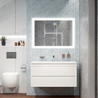 Тумба под раковину Art&Max Family-1000-2C-SO-BL, 100 см, подвесная, цвет белый глянец