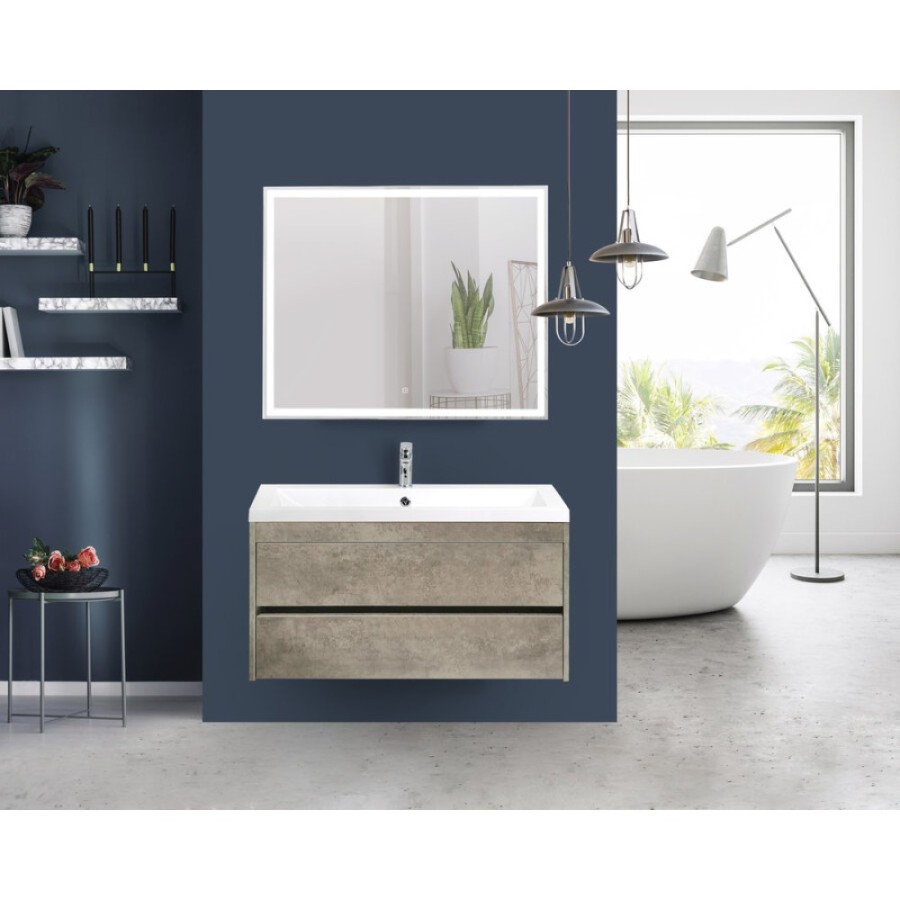 Тумба под раковину Art&Max Family-1000-2C-SO-CV, 100 x 48 x 55 см подвесная, серый (Cemento Veneto)