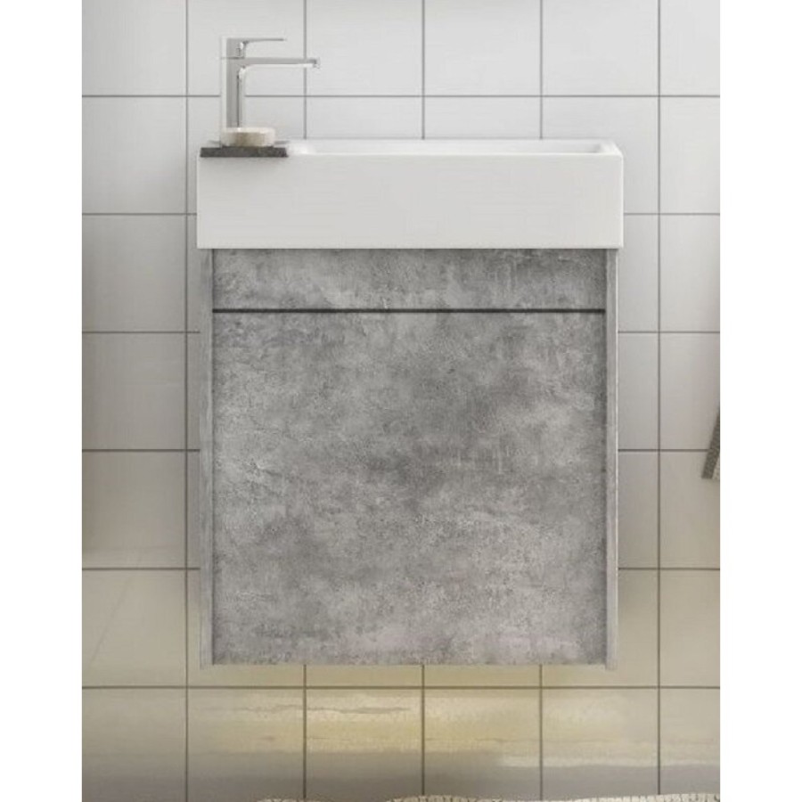 Тумба под раковину Art&Max Family-400-1D-SO-CV, 40 x 22.5 x 59.5 см подвесная, серый