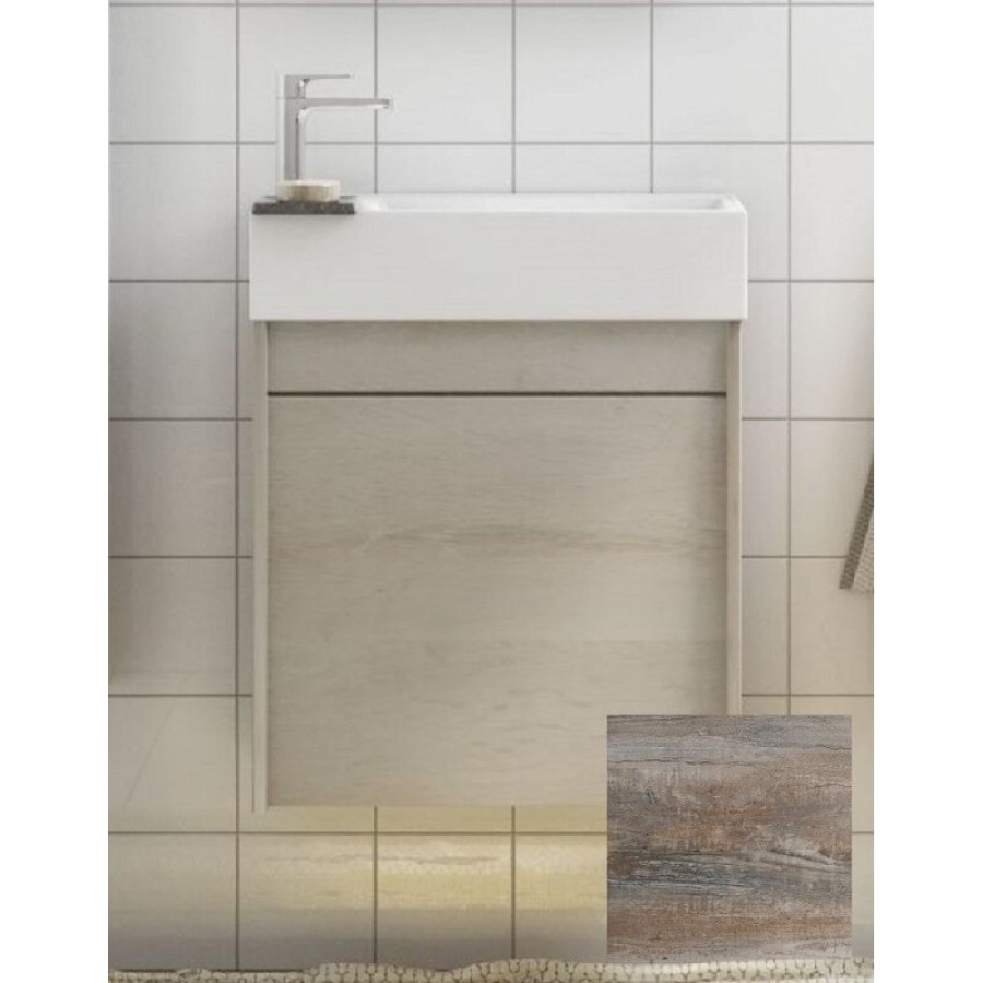 Тумба под раковину Art&Max Family-400-1D-SO-PE, 40 x 22.5 x 59.5 см подвесная, бежевый многоцветный