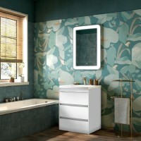 Тумба под раковину Art&Max Family-580-3C-PIA-BL, 60 см, напольная, цвет белый глянец