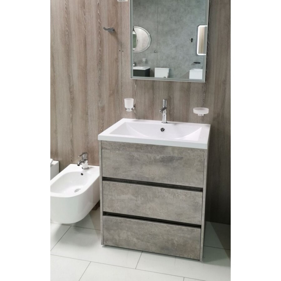 Тумба под раковину Art&Max Family-580-3C-PIA-CV, 58 x 47 x 84.5 см напольная, серый (Cemento Veneto)