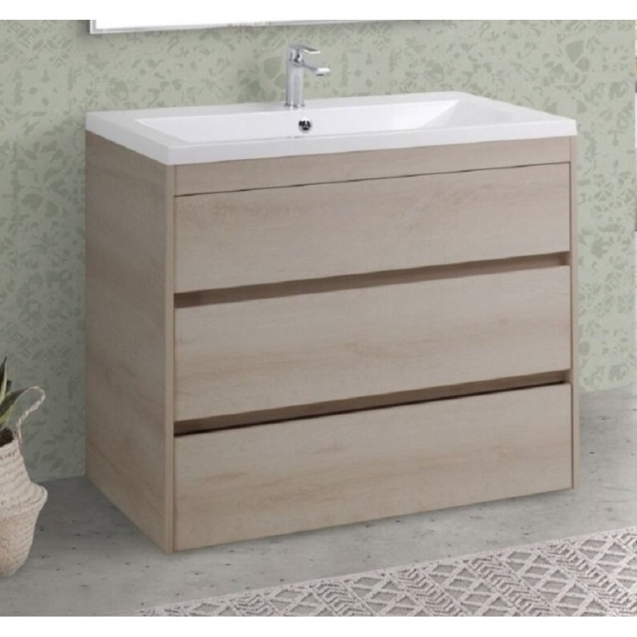 Тумба под раковину Art&Max Family-580-3C-PIA-PB, 58 x 47 x 84.5 см напольная, бежевый (Pino Bianco)