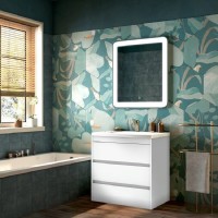 Тумба под раковину Art&Max Family-750-3C-PIA-BL, 75 см, напольная, цвет белый глянец
