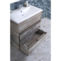 Тумба под раковину Art&Max Family-750-3C-PIA-PE, 75 x 47 x 84.5 см, напольная, со встроенной ступенькой для детей, бежево-серый (Pino Esotica)