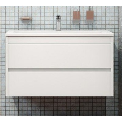 Тумба под раковину Art&Max Family-900-2C-SO-BL, 90 см, подвесная, цвет белый глянец