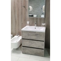 Тумба под раковину Art&Max Family-900-3C-PIA-CV, 90 x 47 x 84.5 см напольная, серый (Cemento Veneto)