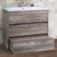 Тумба под раковину Art&Max Family-900-3C-PIA-PE, 90 x 47 x 84.5 см напольная, бежево-серый (Pino Esotica)