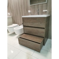 Тумба под раковину Art&Max Family-900-3C-PIA-PS, 90 x 47 x 84.5 см напольная, коричневый (Pino Siberia)