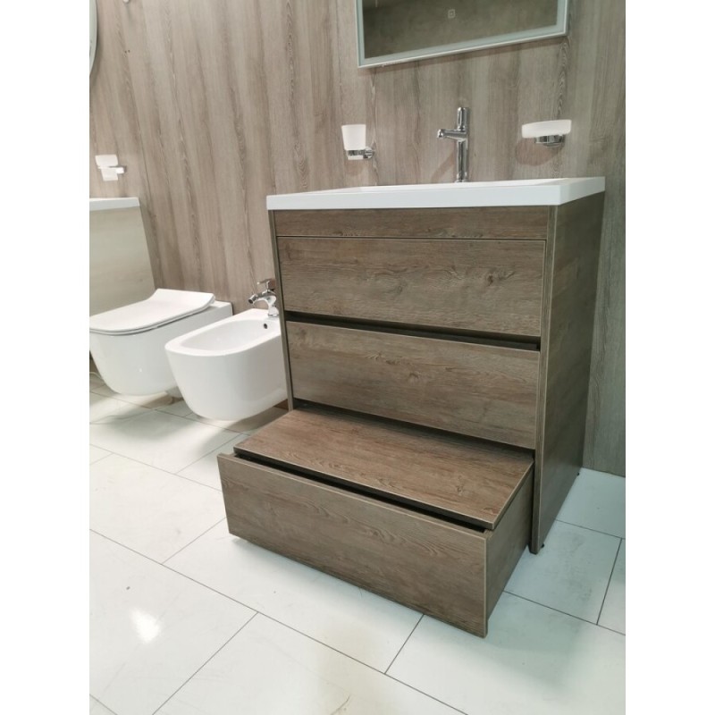 Тумба под раковину Art&Max Family-900-3C-PIA-PS, 90 x 47 x 84.5 см напольная, коричневый (Pino Siberia)