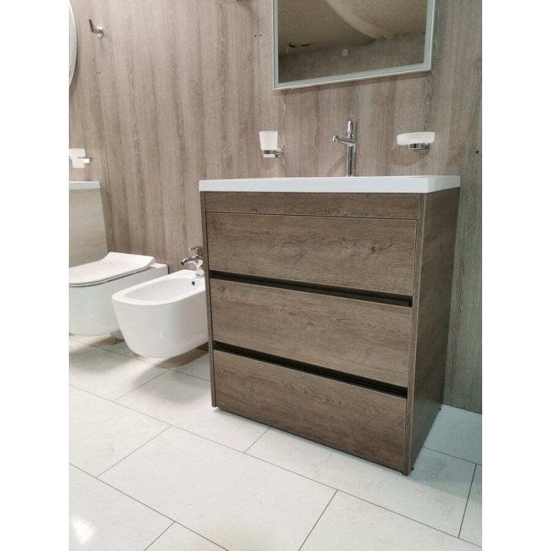 Тумба под раковину Art&Max Family-900-3C-PIA-PS, 90 x 47 x 84.5 см напольная, коричневый (Pino Siberia)