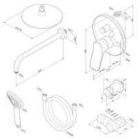 Душевая система Am.Pm X-Joy FB85A1RH02 черный