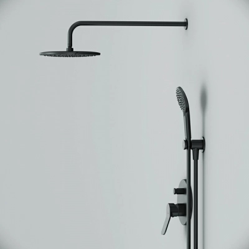 Душевая система Am.Pm X-Joy FB85A1RH22, 3 режима, цвет черный матовый