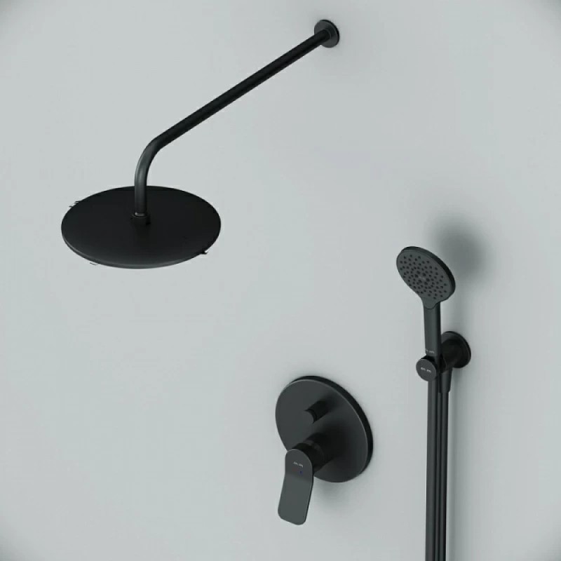 Душевая система Am.Pm X-Joy FB85A1RH22, 3 режима, цвет черный матовый