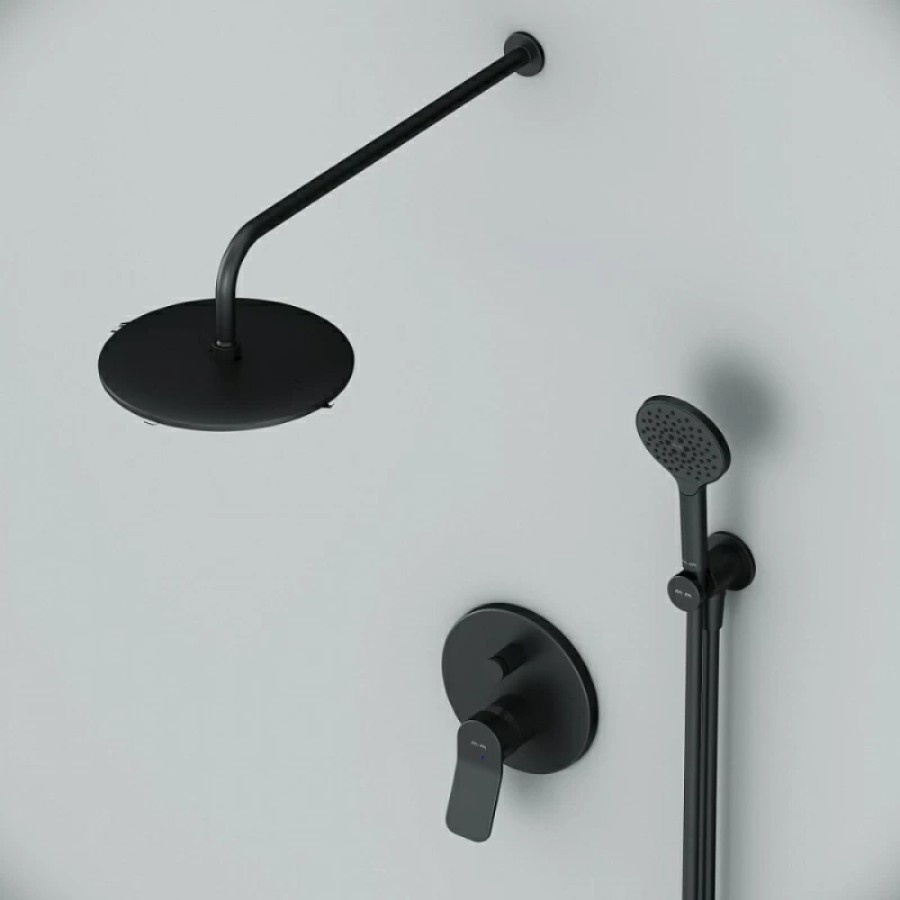 Душевая система Am.Pm X-Joy FB85A1RH22, 3 режима, цвет черный матовый
