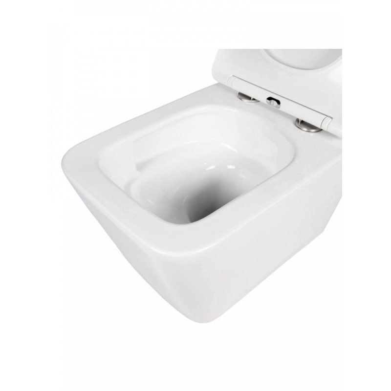 BOND FI14-10+APB188 Унитаз подвесной безободковый Торнадо с инсталляцией, микролифт, кнопка белая