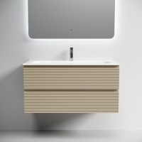 Тумба под раковину Sancos Folk FL100CP, 100 см, подвесная, капучино