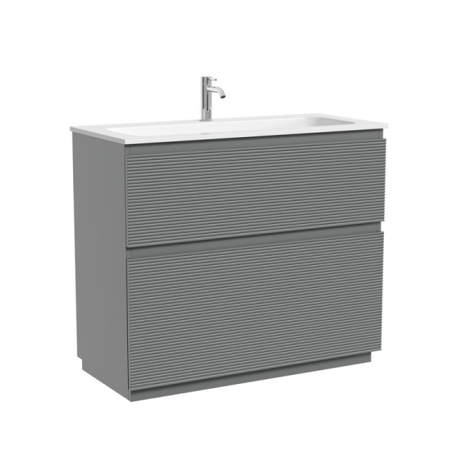 Тумба под раковину Sancos Folk Floor FL100FES, 100 см, напольная, ergraut soft
