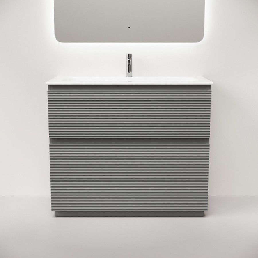 Тумба под раковину Sancos Folk Floor FL100FES, 100 см, напольная, ergraut soft