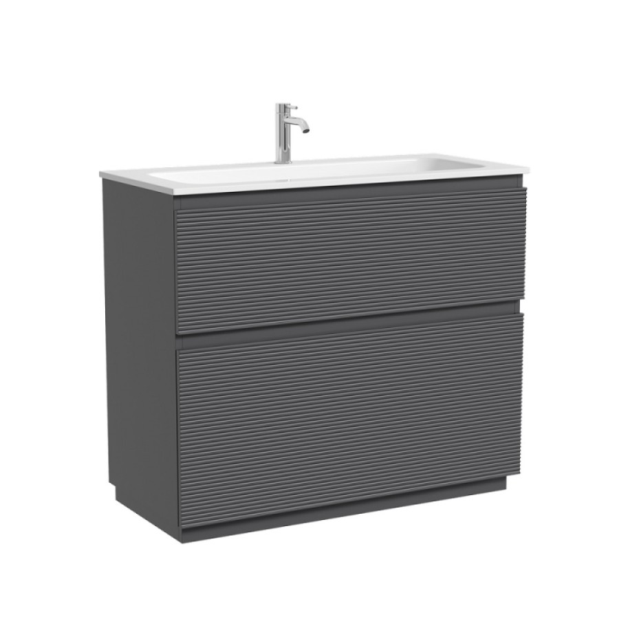 Тумба под раковину Sancos Folk Floor FL100FGS, 100 см, напольная, grey soft