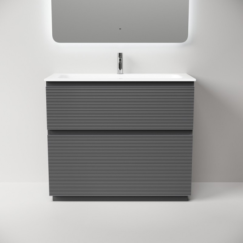 Тумба под раковину Sancos Folk Floor FL100FGS, 100 см, напольная, grey soft