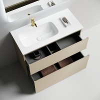 Тумба под раковину Sancos Folk Floor FL100FLCP, 100 см, напольная, чаша левая, капучино