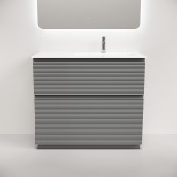 Тумба под раковину Sancos Folk Floor FL100FLES, 100 см, напольная, чаша левая, ergraut soft