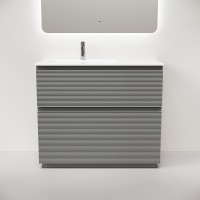 Тумба под раковину Sancos Folk Floor FL100FLES, 100 см, напольная, чаша левая, ergraut soft
