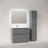 Тумба под раковину Sancos Folk Floor FL100FLES, 100 см, напольная, чаша левая, ergraut soft
