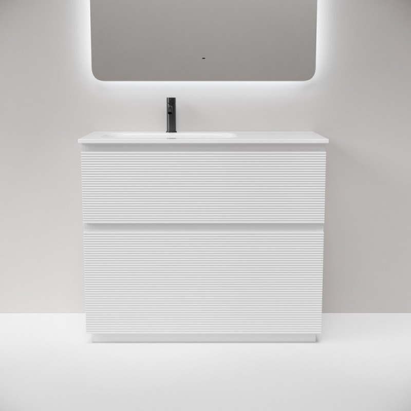 Тумба под раковину Sancos Folk Floor FL100FLW, 100 см, напольная, чаша левая, bianco