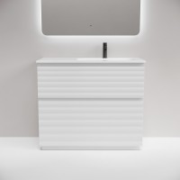 Тумба под раковину Sancos Folk Floor FL100FRW, 100 см, напольная, чаша правая, bianco