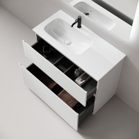 Тумба под раковину Sancos Folk Floor FL100FRW, 100 см, напольная, чаша правая, bianco