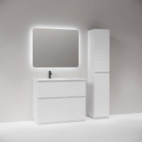 Тумба под раковину Sancos Folk Floor FL100FRW, 100 см, напольная, чаша правая, bianco