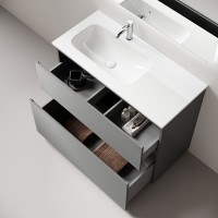 Тумба под раковину Sancos Folk Floor FL120FLES, 120 см, напольная, чаша левая, ergraut soft