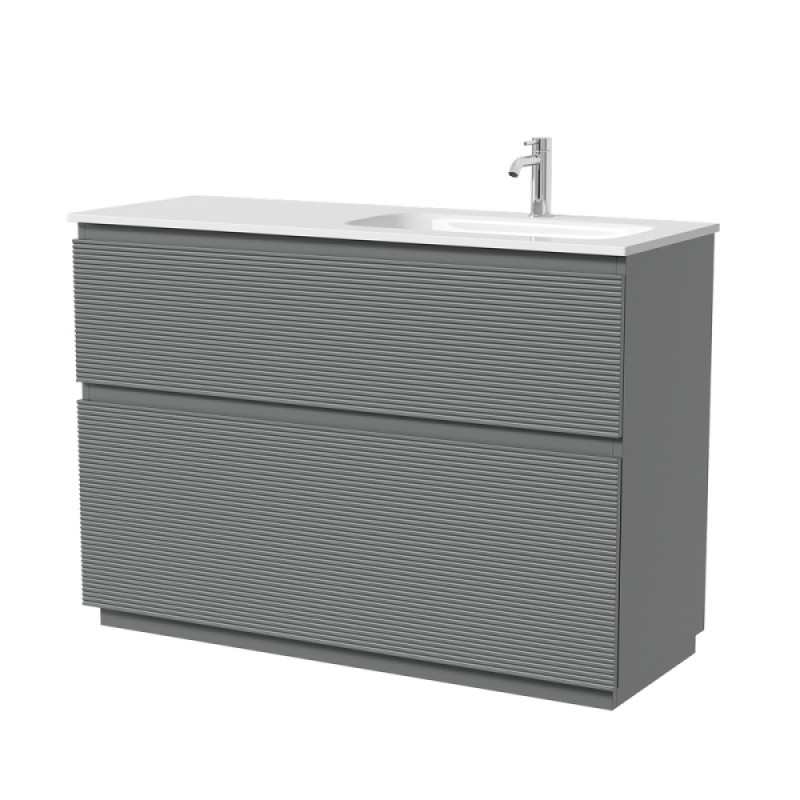 Тумба под раковину Sancos Folk Floor FL120FLES, 120 см, напольная, чаша левая, ergraut soft