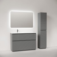 Тумба под раковину Sancos Folk Floor FL120FLES, 120 см, напольная, чаша левая, ergraut soft