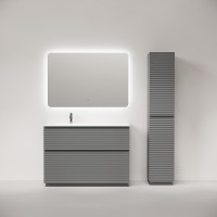 Тумба под раковину Sancos Folk Floor FL120FLES, 120 см, напольная, чаша левая, ergraut soft