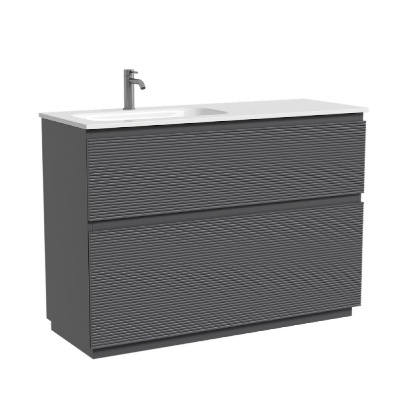Тумба под раковину Sancos Folk Floor FL120FLGS, 120 см, напольная, чаша левая, grey soft
