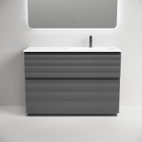 Тумба под раковину Sancos Folk Floor FL120FLGS, 120 см, напольная, чаша левая, grey soft