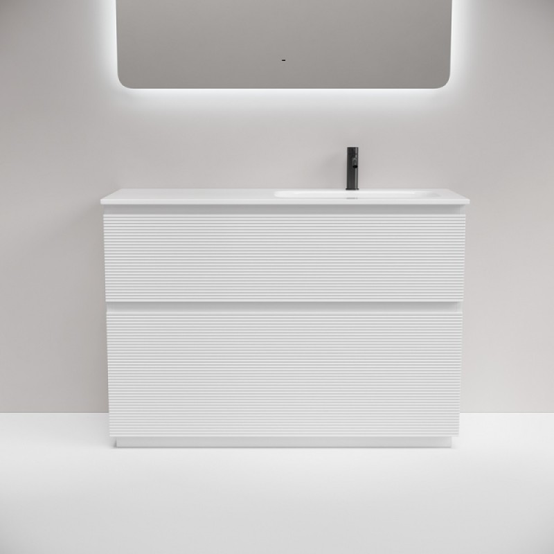 Тумба под раковину Sancos Folk Floor FL120FLW, 120 см, напольная, чаша левая, bianco