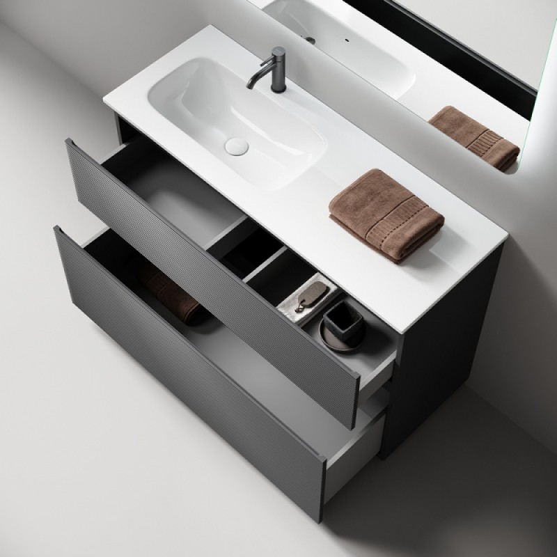 Тумба под раковину Sancos Folk Floor FL120FRGS, 120 см, напольная, чаша правая, grey soft
