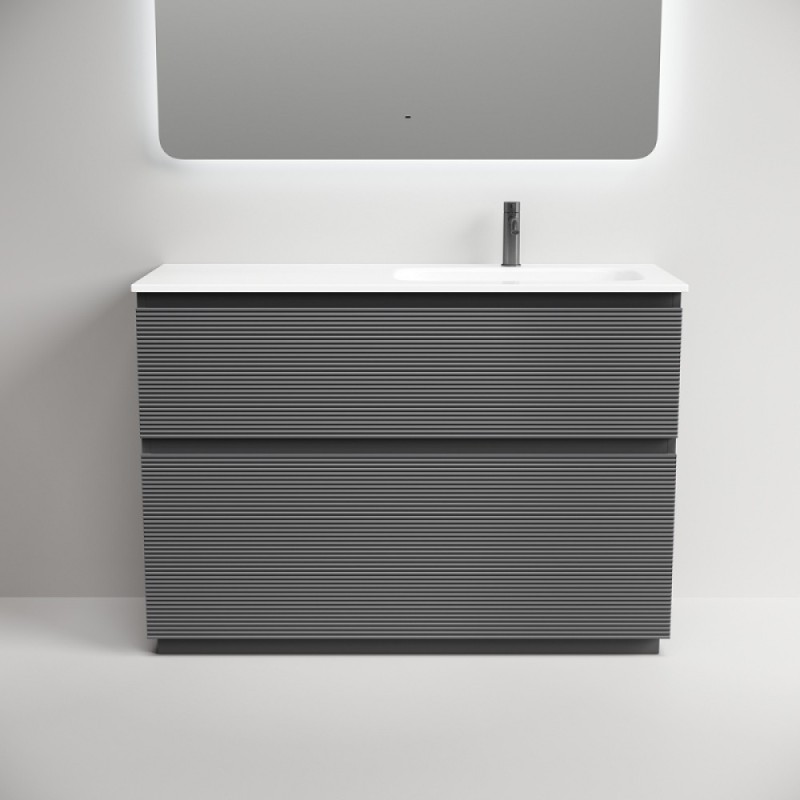 Тумба под раковину Sancos Folk Floor FL120FRGS, 120 см, напольная, чаша правая, grey soft