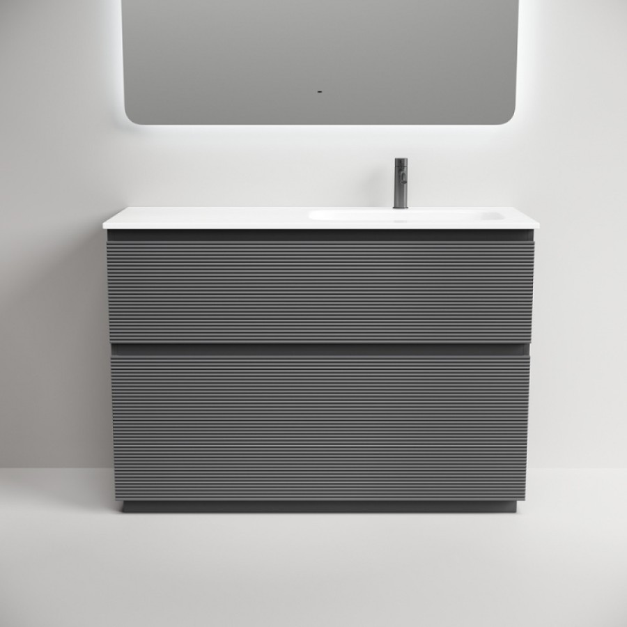 Тумба под раковину Sancos Folk Floor FL120FRGS, 120 см, напольная, чаша правая, grey soft
