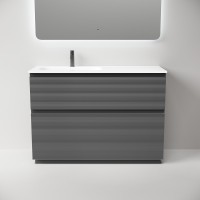 Тумба под раковину Sancos Folk Floor FL120FRGS, 120 см, напольная, чаша правая, grey soft