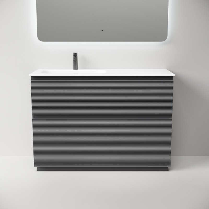 Тумба под раковину Sancos Folk Floor FL120FRGS, 120 см, напольная, чаша правая, grey soft