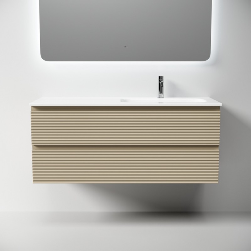 Тумба под раковину Sancos Folk FL120LCP, 120 см, повесная, чаша левая, капучино